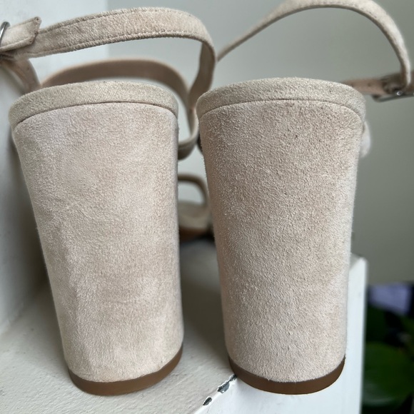 BP. Cream Block Heel Sandal Heels - Picture 3 of 5